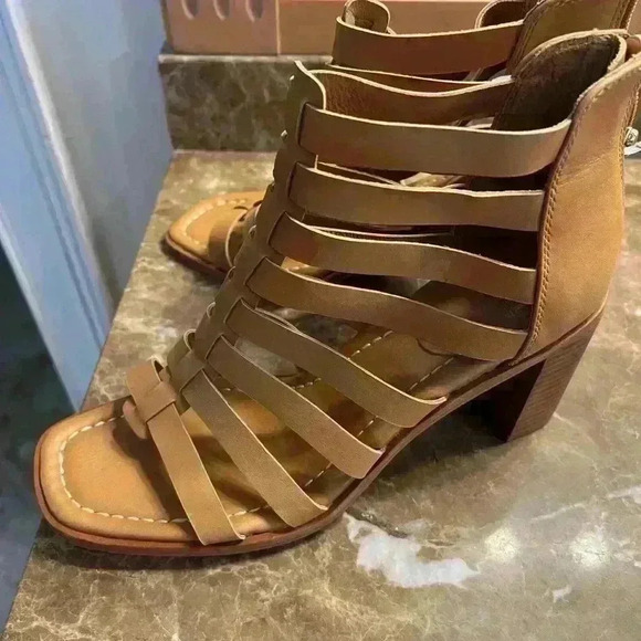 NEW Sofft Stratford Sandals Womens 11 Gladiator Brown Leather Block Heel Retail - Picture 3 of 5